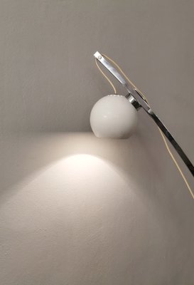 Chromed & Enamelled Metal Floor Lamp, Italy, 1970s-ZST-1254416