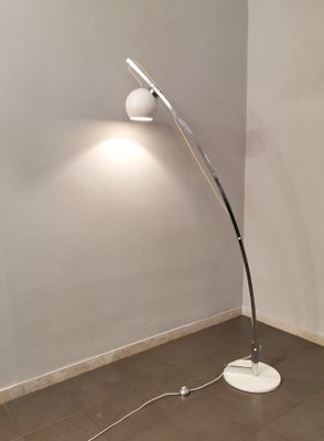 Chromed & Enamelled Metal Floor Lamp, Italy, 1970s-ZST-1254416