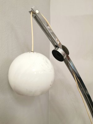 Chromed & Enamelled Metal Floor Lamp, Italy, 1970s-ZST-1254416