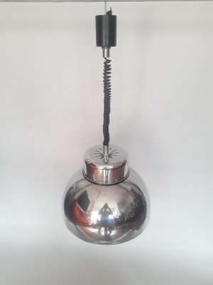 Chromed Hanging Pendant Lamp, 1970s-XUQ-1440995