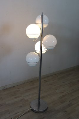 Chromed Metal and Glass Floor Lamp attributed to Gino Sarfatti, 1960s-DCO-1776743