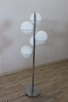 Chromed Metal and Glass Floor Lamp attributed to Gino Sarfatti, 1960s-DCO-1776743