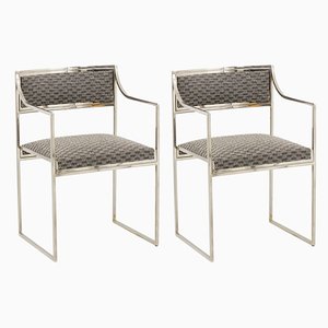 Chromed Metal Armchairs, 1970s, Set of 2-CEJ-579252