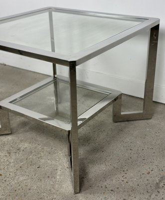 Chromed Metal Coffee Table / End Table, 1980s-RWZ-2028190