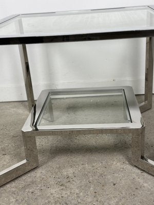 Chromed Metal Coffee Table / End Table, 1980s-RWZ-2028190