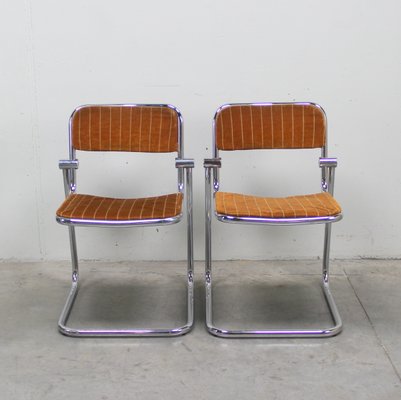 Chromed Metal Dining Chairs, 1960s, Set of 4-NE-796153