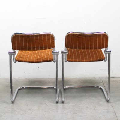 Chromed Metal Dining Chairs, 1960s, Set of 4-NE-796153