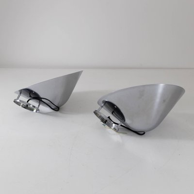 Chromed Metal Wall Lamps, 1970s, Set of 2-SXX-1740200