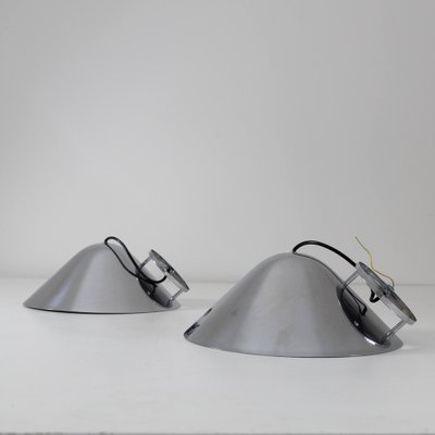 Chromed Metal Wall Lamps, 1970s, Set of 2-SXX-1740200