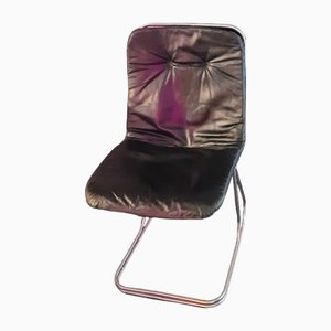 Chromed Steel Chairs in the style of Gastone Grimaldi, 1970s, Set of 4-BXA-2017265