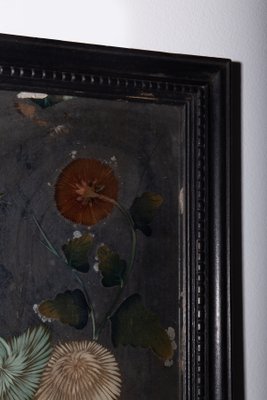 Chrysanthemums, 1800, Reverse Glass Painting-RCE-2040304