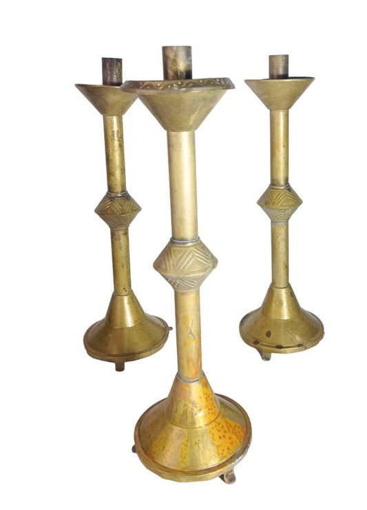 Church Altar Candleholders, Set of 3