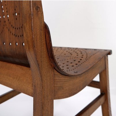 Church Chairs with Perforated Plywood, 1928-NYF-2043274