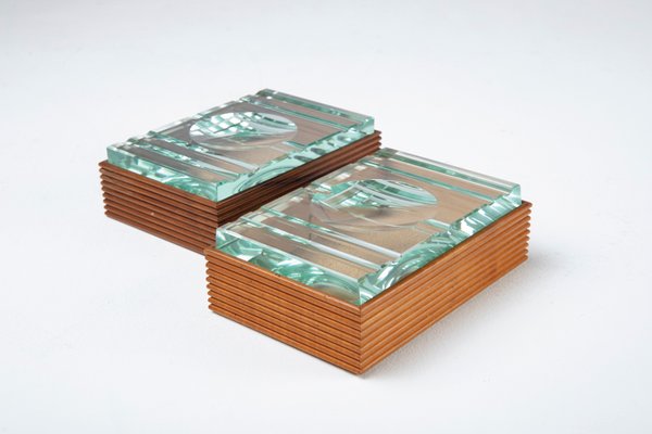 Cigarette Boxes from Fontana Arte, 1950s, Set of 2-DZU-1991859