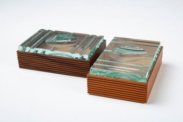 Cigarette Boxes from Fontana Arte, 1950s, Set of 2-DZU-1991859