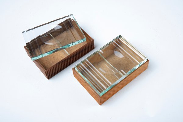 Cigarette Boxes from Fontana Arte, 1950s, Set of 2-DZU-1991859