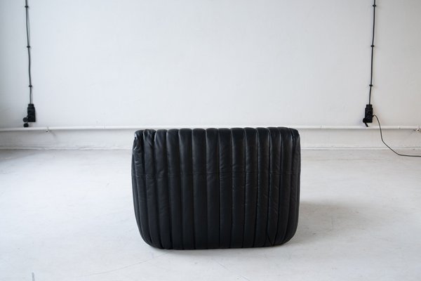 Cinna Ligne Roset Black Leather Sandra Armchair attributed to Annie Hieronimus, 1973-IXA-1789836