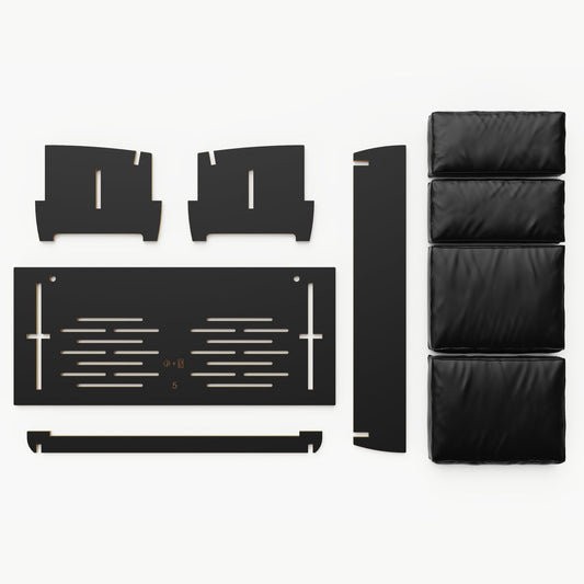 CINQUE Sofa Black by Gio Aio Design