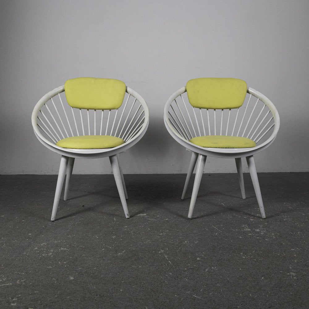 Circle Armchairs by Yngve Ekstrom, 1970s, Set of 2