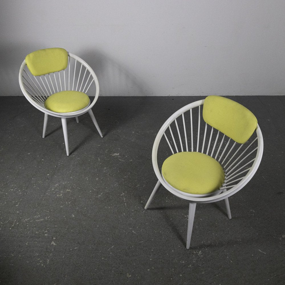 Circle Armchairs by Yngve Ekstrom, 1970s, Set of 2