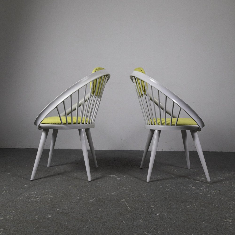 Circle Armchairs by Yngve Ekstrom, 1970s, Set of 2