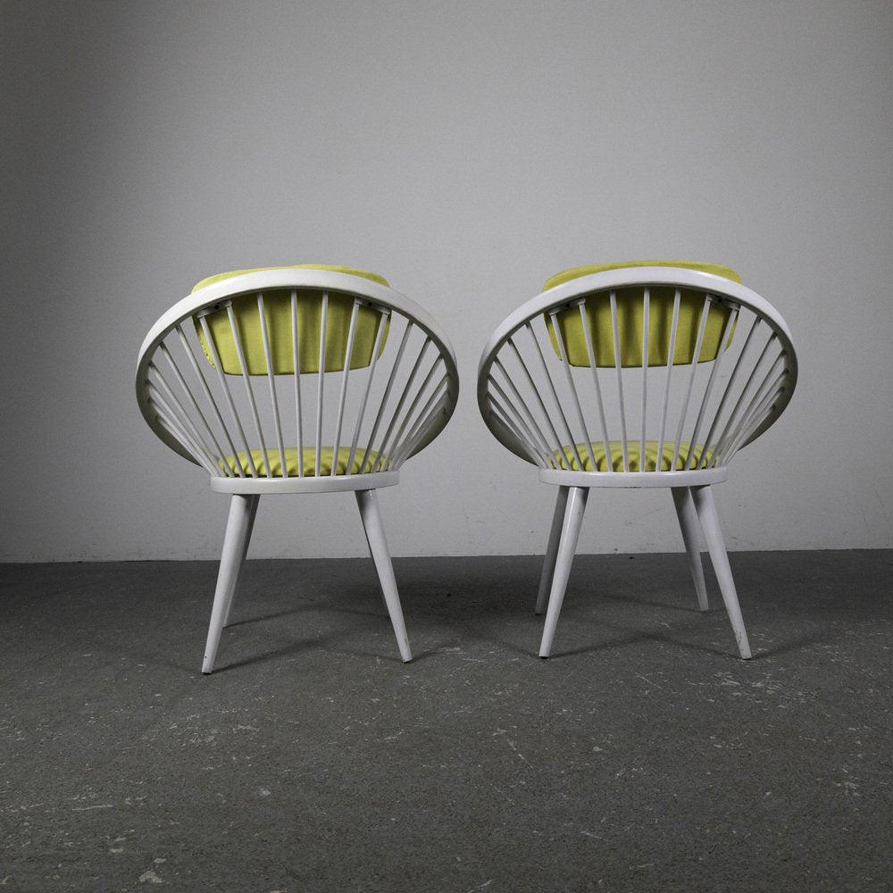 Circle Armchairs by Yngve Ekstrom, 1970s, Set of 2