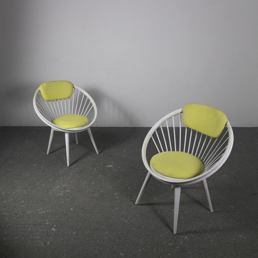 Circle Armchairs by Yngve Ekstrom, 1970s, Set of 2