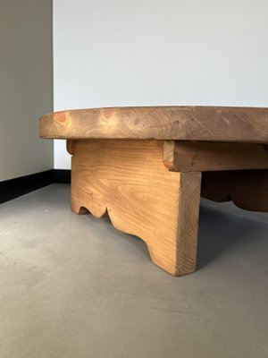 Circular Coffee Table in Pine, 1950s-WKI-1412150