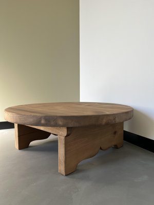 Circular Coffee Table in Pine, 1950s-WKI-1412150