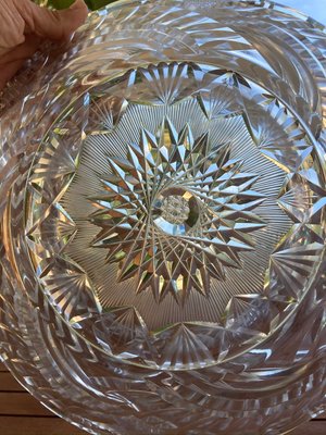 Circular Engraved Glass Plate, 1960s-NOU-786611