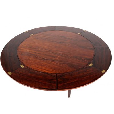 Circular Flip-Flap Dining Table in Rosewood from Dyrlund-MTD-1400198