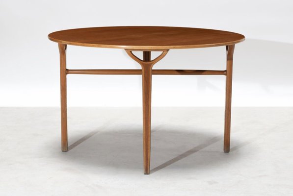 Circular Model 6900 Coffee Table attributed to Peter Hvidt & Olga Molgaard-Nielsen for Fritz Hansen, 1960s-OJI-2023735