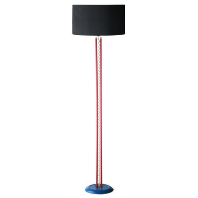 Circular Red, Blue & Green Metal Floor Lamp Italy, 1980-UZ-862985