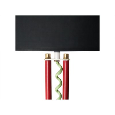 Circular Red, Blue & Green Metal Floor Lamp Italy, 1980-UZ-862985