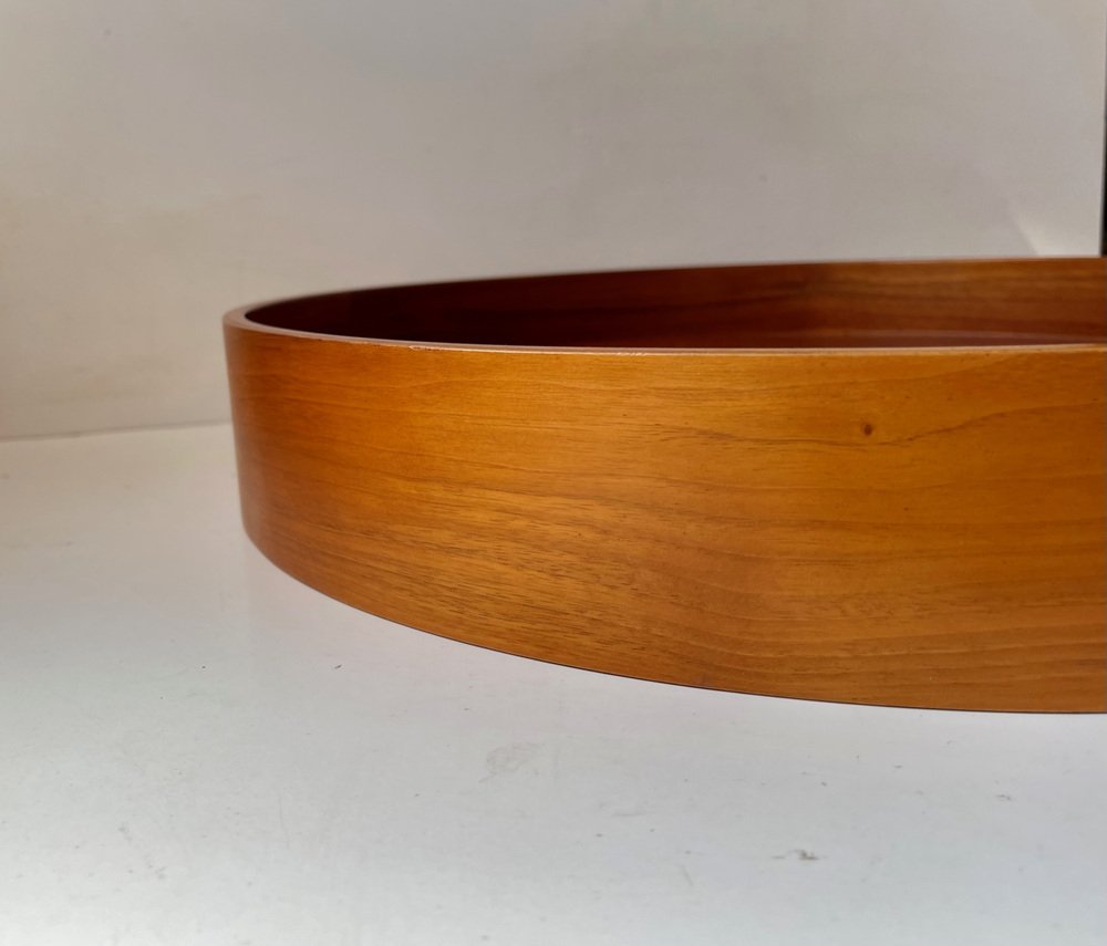 Circular Serving Tray in Teak attributed to Uno & Östen Kristiansson, 1960s