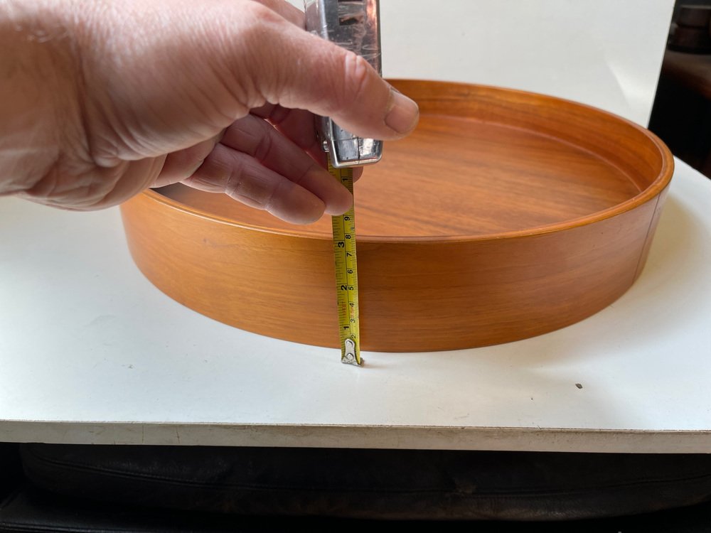 Circular Serving Tray in Teak attributed to Uno & Östen Kristiansson, 1960s