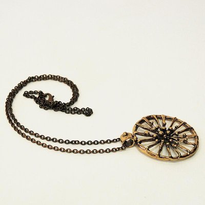 Circular Vintage Bronze Necklace by Christer Tonnby, 1980s, Sweden-HEU-1003868