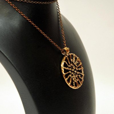 Circular Vintage Bronze Necklace by Christer Tonnby, 1980s, Sweden-HEU-1003868