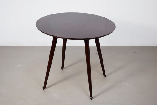 Circular Wooden Coffee Table, Italy, 1950s