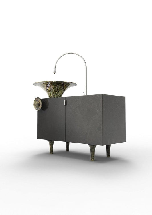 Circus Washbasin and Cabinet by Marmi Serafini