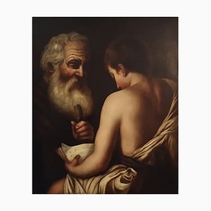 Ciro De Rosa, Youth and Wisdom, Italian School, 2007, Oil on Canvas, Framed-YUW-1314642