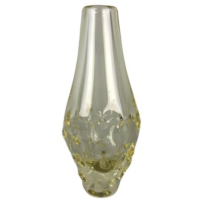 Citrine Glass Vase by Miloslav Klinger for Zelezny Brod Glassworks, 1960s-TZ-1353349