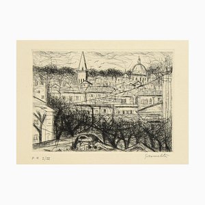 City View - Original Etching by N. Gattamelata - Late 20th Century Late 20th Century-ZCI-758352