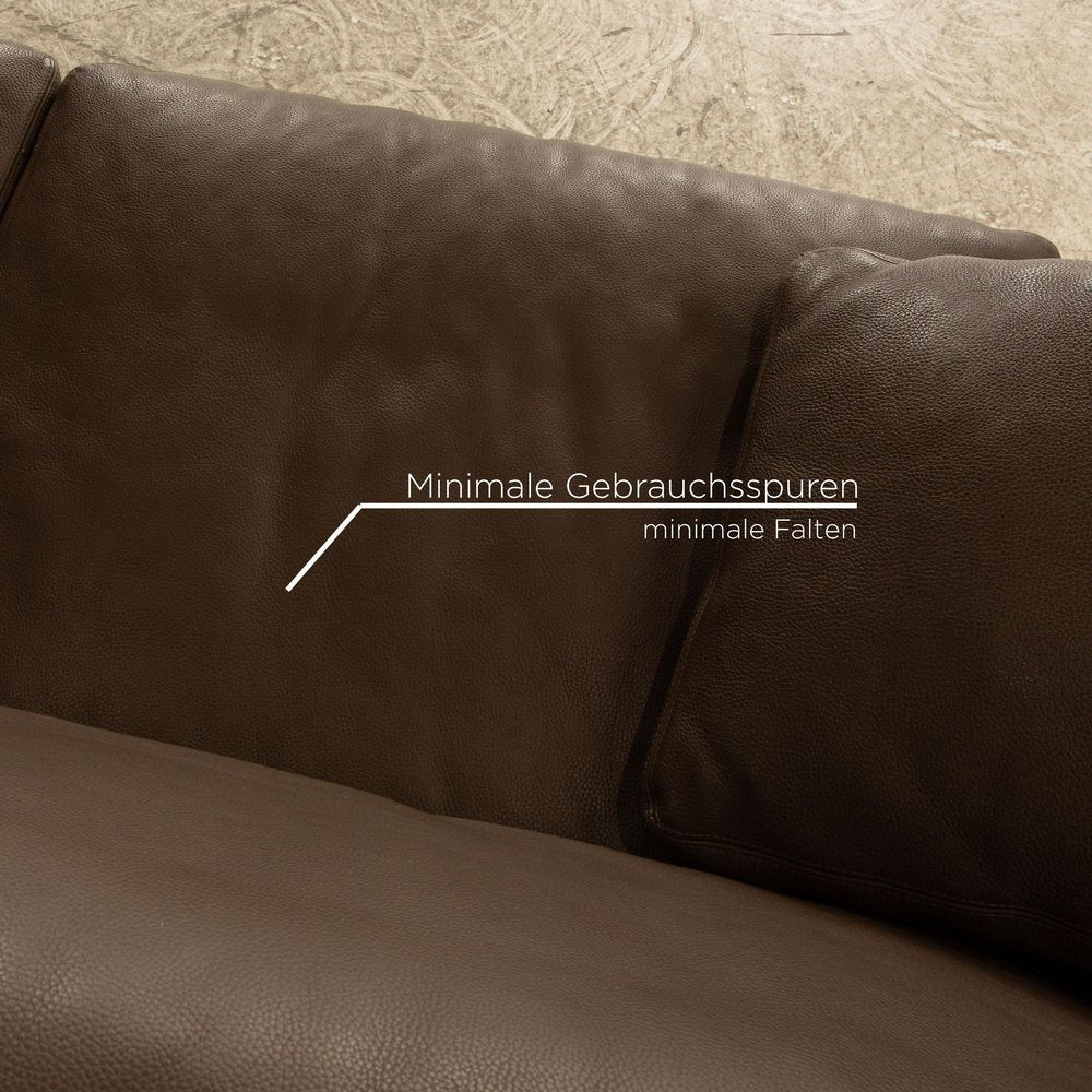 CL 100 Three-Seater Brown Sofa in Leather from Erpo