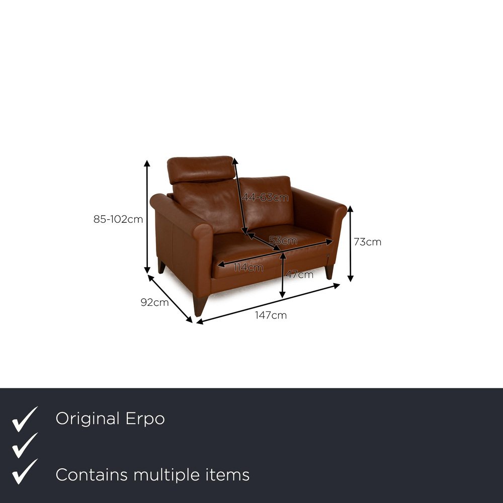 CL 500 Leather Sofa Set from Erpo, Set of 2