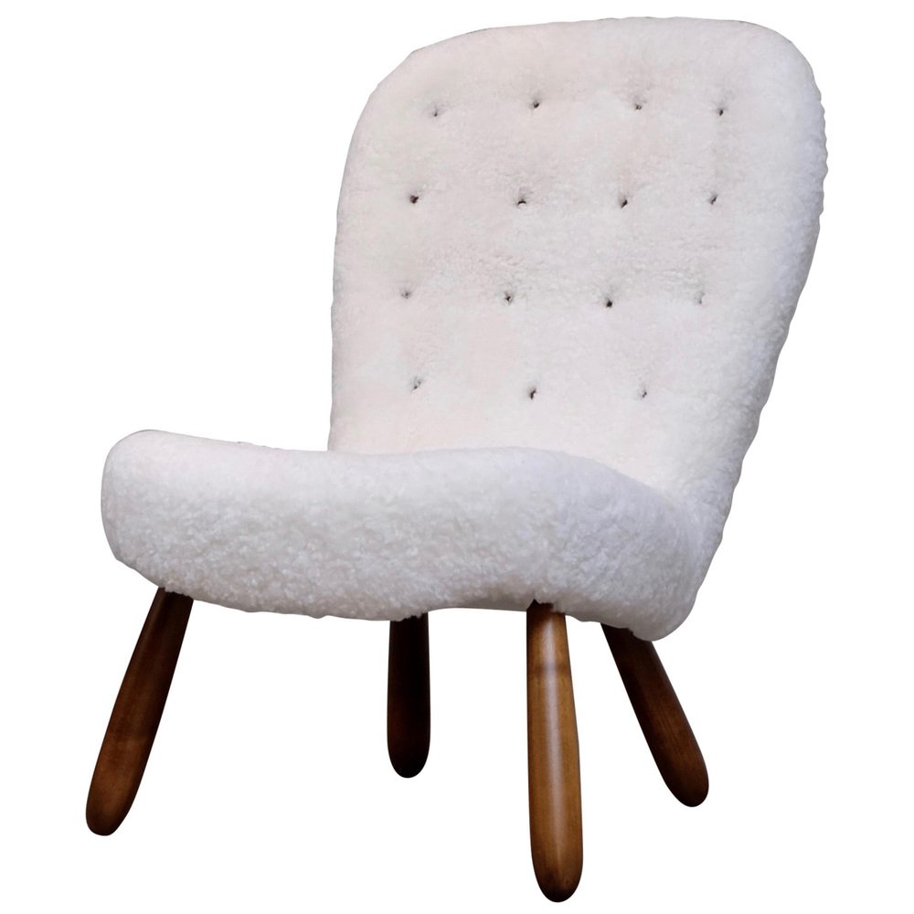 Clam Chair attributed to Philip Arctander for Nordisk Stål & Møbel Central, Denmark, 1940s