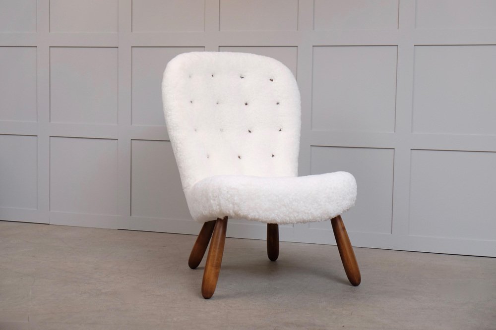 Clam Chair attributed to Philip Arctander for Nordisk Stål & Møbel Central, Denmark, 1940s