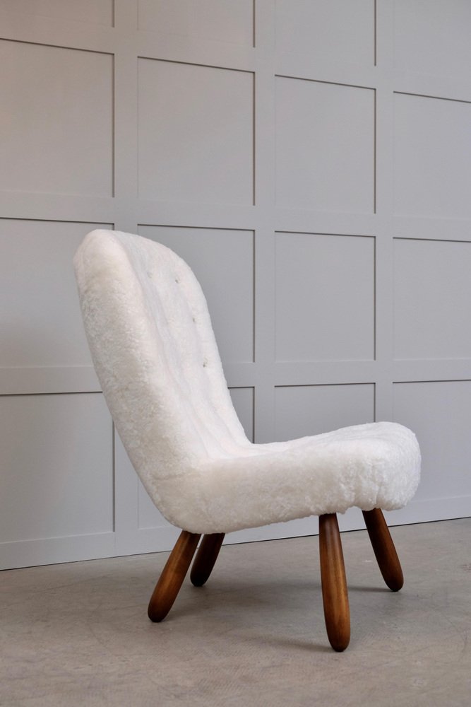 Clam Chair attributed to Philip Arctander for Nordisk Stål & Møbel Central, Denmark, 1940s