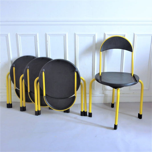 Clark Folding Chairs by Lucci & Orlandini for Lamm, 1980s, Set of 4