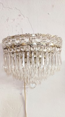 Classic Crystal Wall Lights, France, 1950s, Set of 2-RGF-1449196